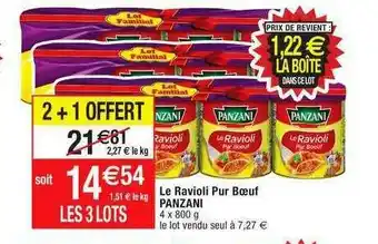 Migros Le Ravioli Pur Bœuf Panzani offre