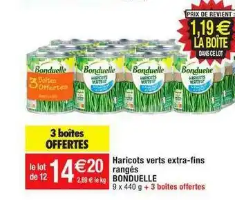 Migros Haricots Verts Extra-fins Rangés Bonduelle offre