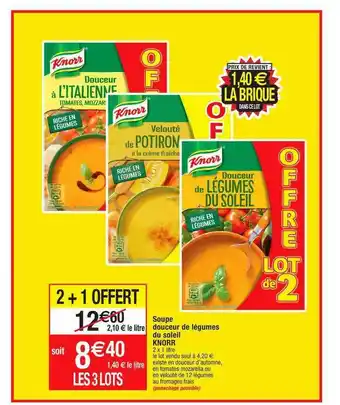 Migros Soupe Douceur De Légumes Du Soleil Knorr offre