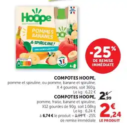 Super U COMPOTES HOOPE offre