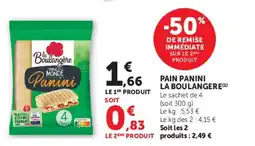 Super U PAIN PANINI LA BOULANGERE offre