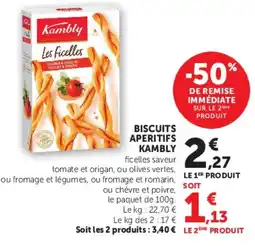 Super U BISCUITS APERITIFS KAMBLY offre