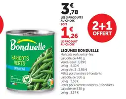 Super U LEGUMES BONDUELLE offre