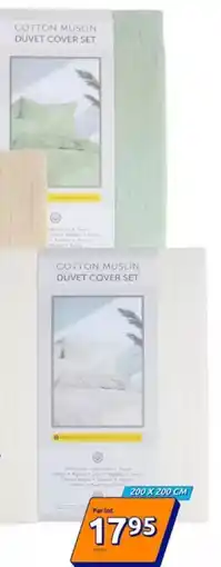 Action Cotton muslin duvet cover set offre