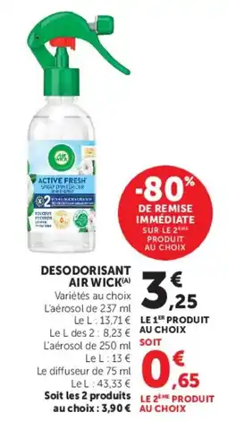 Super U DESODORISANT AIR WICK offre