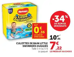 Super U CULOTTES DE BAIN LITTLE SWIMMERS HUGGIES offre