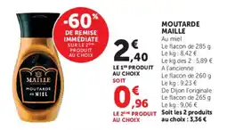Super U MOUTARDE MAILLE offre