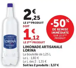 Super U LIMONADE ARTISANALE LORINA offre