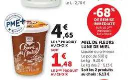 Super U MIEL DE FLEURS LUNE DE MIEL offre