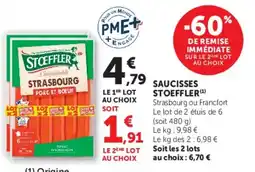 Super U SAUCISSES STOEFFLER offre