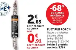Super U FUET PUR PORC offre