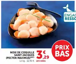 Super U NOIX DE COQUILLE SAINT JACQUES PECTEN MAXIMUS offre