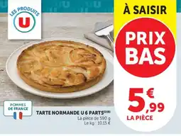 Super U TARTE NORMANDE U 6 PARTS offre