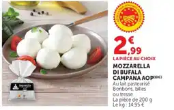 Super U MOZZARELLA DI BUFALA CAMPANA AOP offre