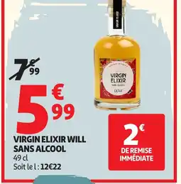 Auchan VIRGIN ELIXIR Will sans alcool offre