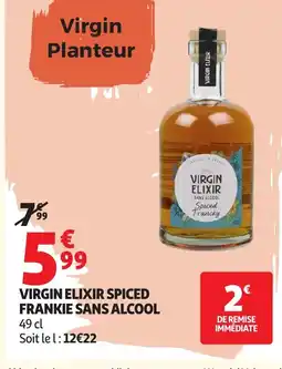 Auchan VIRGIN ELIXIR Spiced frankie sans alcool offre