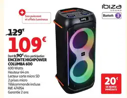 Auchan Enceinte highpower columba 600 offre