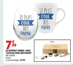 Auchan Le coffret verre + mug le plus cool des papas offre