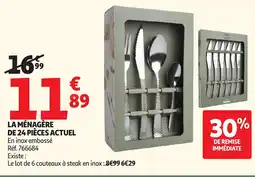 Auchan ACTUEL La ménagère de 24 pièces offre