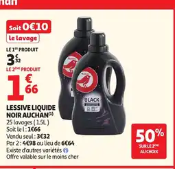 Auchan AUCHAN Lessive liquide noir offre