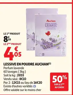 Auchan AUCHAN Lessive en poudre offre