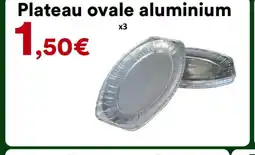 Hmarket Plateau ovale aluminium offre