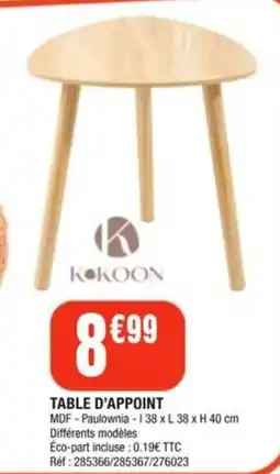 La Foir'Fouille Table d'appoint offre