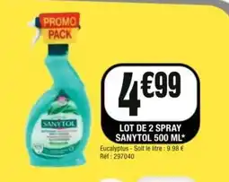 La Foir'Fouille SANYTOL Lot de 2 spray offre