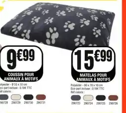 La Foir'Fouille Matelas pour animaux à motifs offre