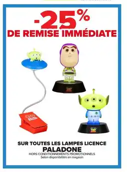 Carrefour Sur toutes les lampes licence paladone offre