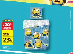 Carrefour Parure de lit Minions offre