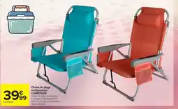 Carrefour CARRFOUR Chaise de plage multipostions offre