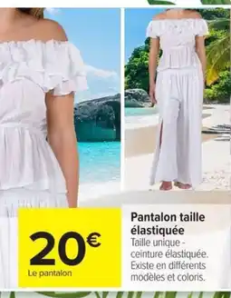 Carrefour Pantalon taille élastiquée offre