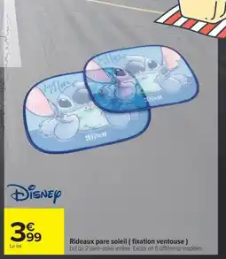 Carrefour DISNEY Rideaux pare soleil (fixation ventouse) offre