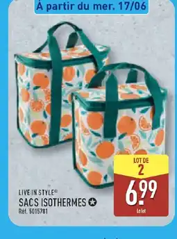 ALDI LIVE IN STYLE Sacs isothermes offre