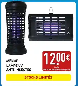 ALDI AMBIANO Lampe uv anti insectes offre