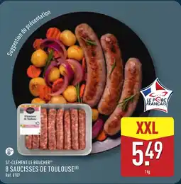 ALDI ST-CLÉMENT LE BOUCHER 8 Saucisses de toulouse offre