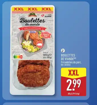 ALDI Boulettes de viande offre