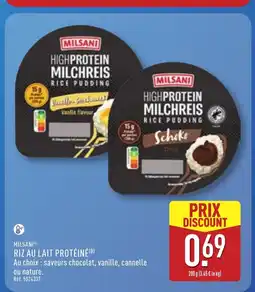ALDI MILSANI Riz au lait protéiné offre
