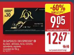 ALDI 30 capsules l'or espresso offre