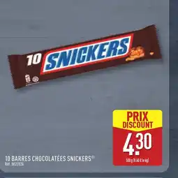 ALDI SNICKERS 10 barres chocolatées snickers offre