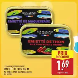 ALDI LES MARINES DE PROVENCE Emietté de poisson offre