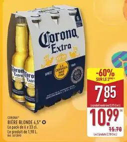 ALDI CORONA Bière blonde 4,5° offre