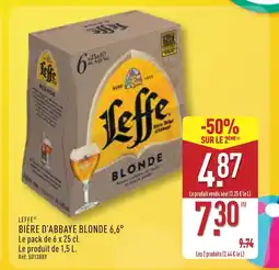 ALDI LEFFE Bière d'abbaye blonde 6,6° offre