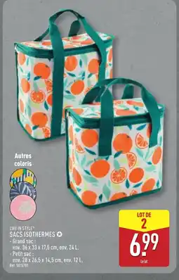 ALDI LIVE IN STYLE Sacs isothermes offre
