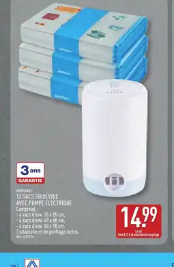 ALDI AMBIANO 12 sacs sous vide avec pompe électrique offre