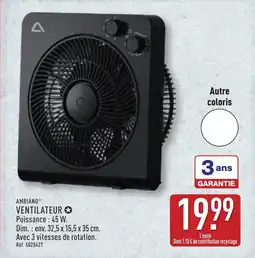 ALDI AMBIANO Ventilateur offre