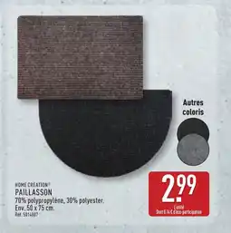 ALDI HOME CREATION Paillasson offre