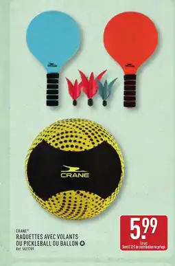 ALDI CRANE Raquettes avec volants ou pickleball ou ballon offre