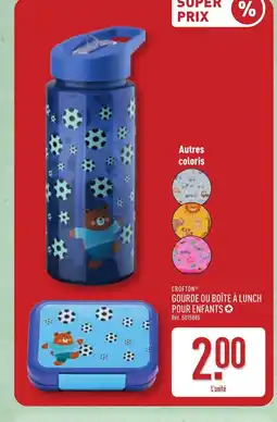 ALDI CRANE Gourde ou boîte à lunch pour enfants offre